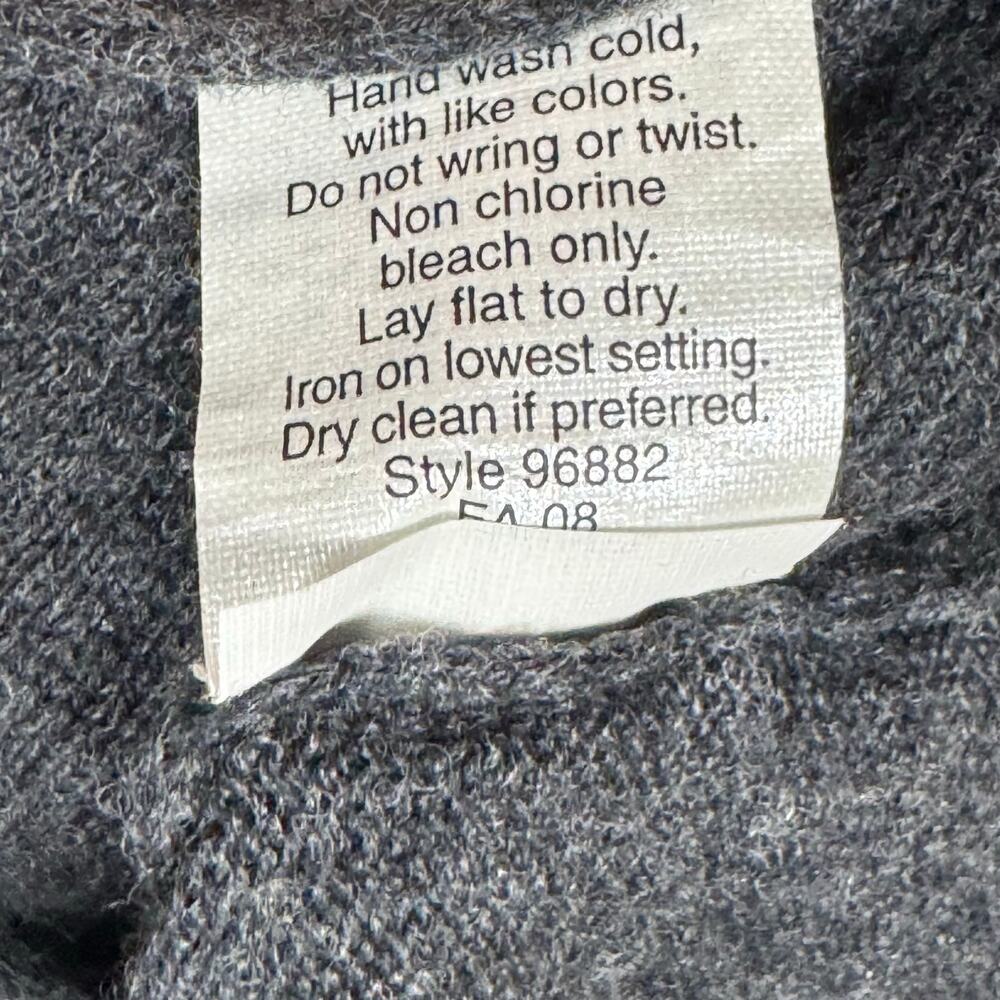 J.Crew Women's Charcoal Gray Wool/Cashmere Blend Shawl Neck Sweater - Medium - Picture 9 of 9